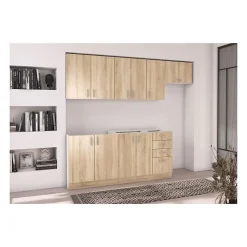 Cuisine complete SARA - Décor chene sonoma - L240 cm
