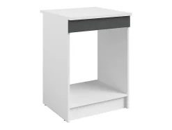 Cuisine complète - Avec plan de travail 240 cm - Gris brillant et Blanc - TRATTORIA