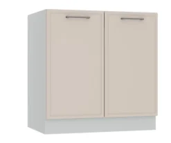 Cuisine complète Bora 8 éléments couleur beige mat avec plan de travail inclus - Longueur 180/240 cm