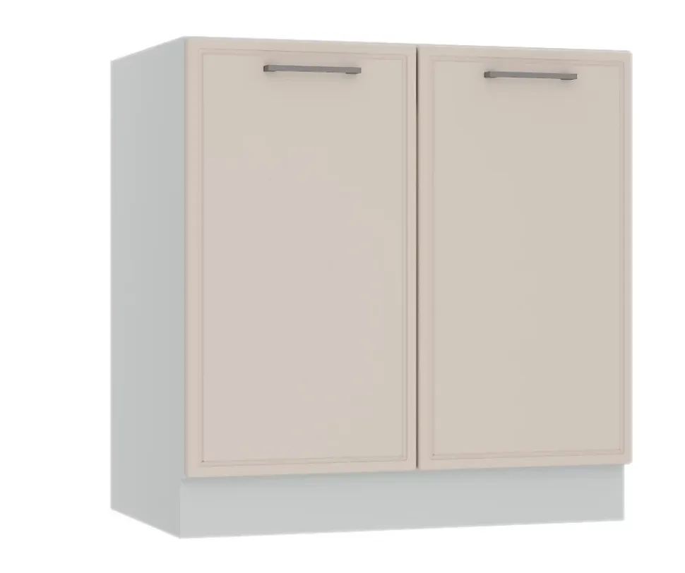 Cuisine complète Bora 8 éléments couleur beige mat avec plan de travail inclus - Longueur 180/240 cm