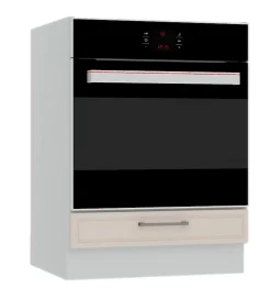 Cuisine complète Bora 8 éléments couleur beige mat avec plan de travail inclus - Longueur 180/240 cm