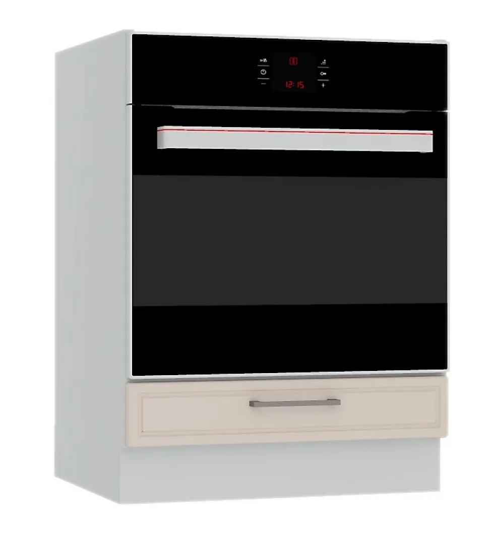 Cuisine complète Bora 8 éléments couleur beige mat avec plan de travail inclus - Longueur 180/240 cm