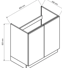 Cuisine complète ISYA 6 éléments couleur Gris clair/Artisan - Longueur 200/200 cm