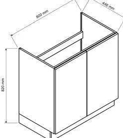 Cuisine complète ISYA 6 éléments couleur Noir/Chêne Artisan - Longueur 200/200 cm
