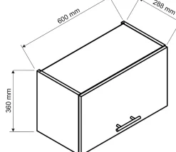 Cuisine complète MILA 6 éléments couleur sonoma avec plan de travail inclus - Longueur 180 cm
