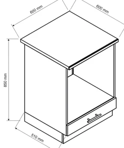 Cuisine complète MILA 8 éléments couleur sonoma avec plan de travail inclus - Longueur 240 cm