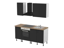 Cuisine complète sans électroménager Garcinia noir mat GoodHome