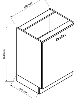 Cuisine complète Vera 8 éléments blanc brillant L 260 cm sans plan de travail