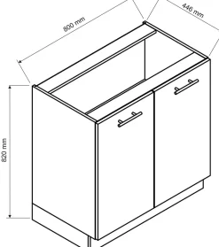 Cuisine complète Vera 8 éléments blanc brillant L 260 cm sans plan de travail