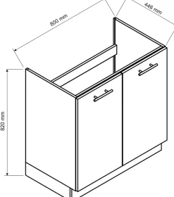 Cuisine complète Vera 8 éléments blanc brillant L 260 cm sans plan de travail