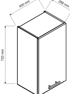 Cuisine complète Vera 8 éléments blanc brillant L 260 cm sans plan de travail