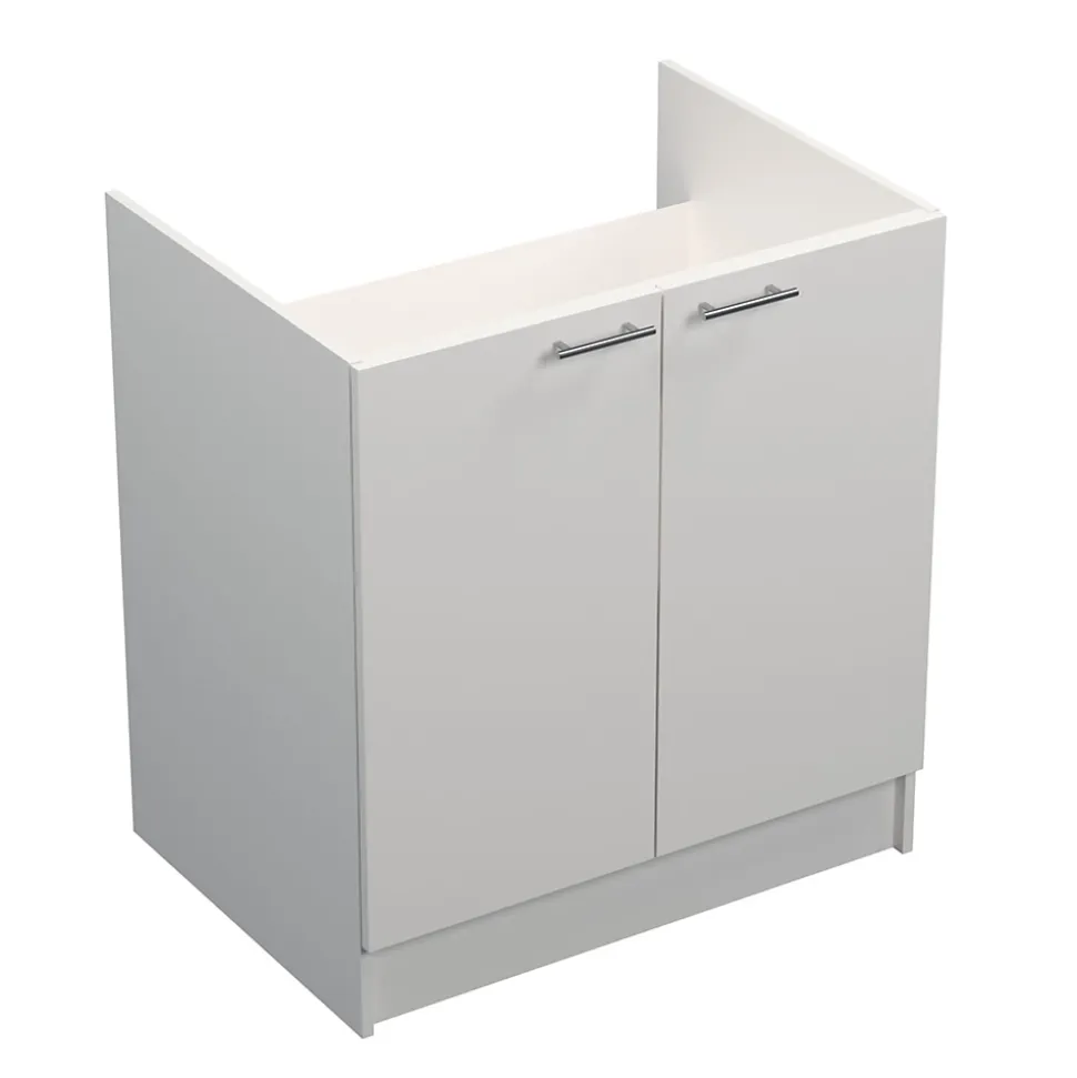 Cuisine 1er prix Primalight blanc avec poignées et plan de travail inclus