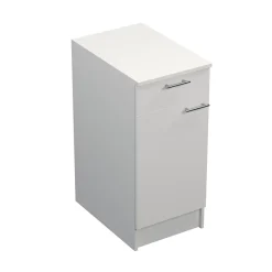 Cuisine 1er prix Primalight blanc avec poignées et plan de travail inclus