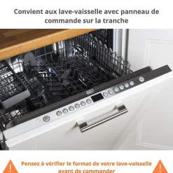 Cuisineandcie - Façade pour lave-vaisselle tout intégrable Eco Blanc Brillant L 60 cm