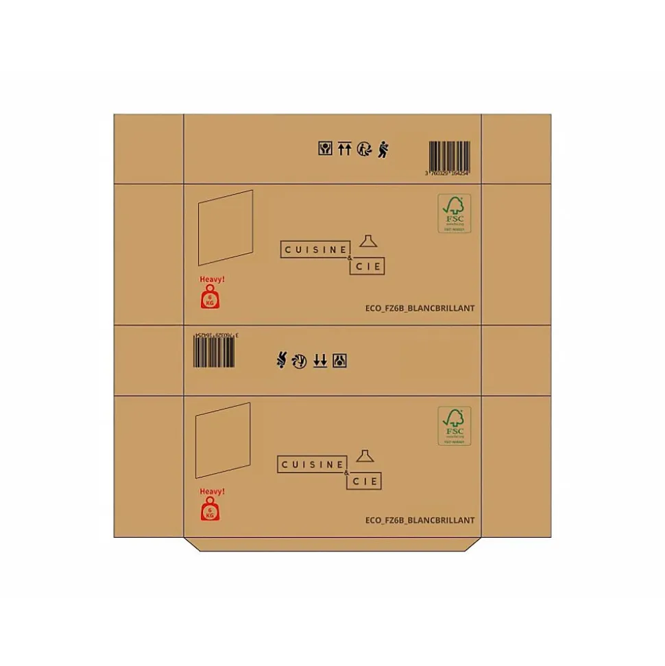 Cuisineandcie - Façade pour lave-vaisselle tout intégrable Eco Blanc Brillant L 60 cm