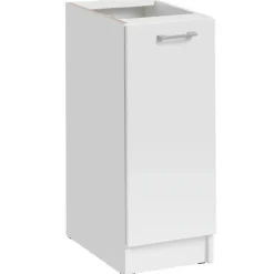 Cuisineandcie - Meuble bas de cuisine Eco Blanc 1 porte L 30 cm