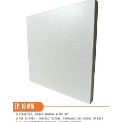 Cuisineandcie - Meuble bas de cuisine Eco Blanc 1 porte L 30 cm