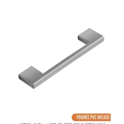 Cuisineandcie - Meuble bas de cuisine Eco Gris Brillant 2 portes L 60 cm