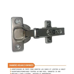 Cuisineandcie - Meuble bas de cuisine Eco Blanc 1 porte 1 tiroir L 40 cm