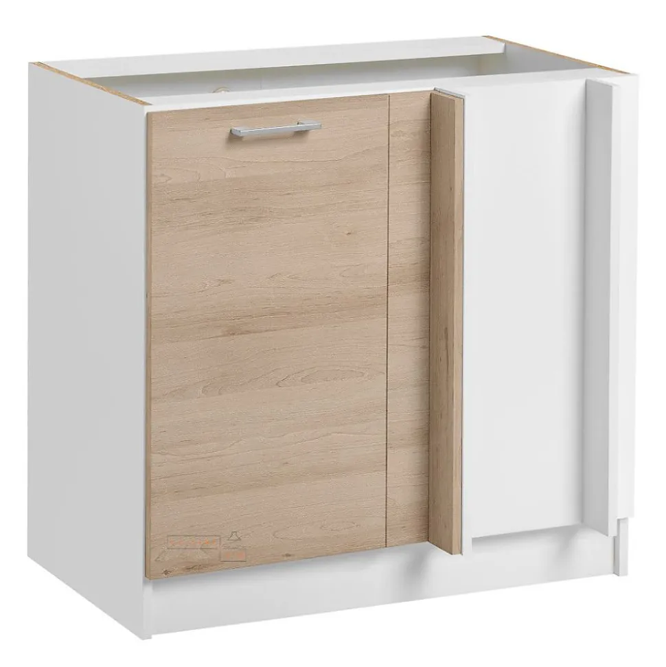 Cuisineandcie - Meuble d'angle bas Eco Chene Naturel 1 porte L 105 cm