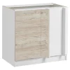 Cuisineandcie - Meuble d'angle bas Eco Noyer blanchi 1 porte, L 105 cm