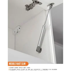 Cuisineandcie - Meuble haut SLIM de cuisine Bellissi Chene 1 porte relevable L 80 cm