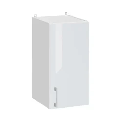 Cuisineandcie - Meuble haut de cuisine Eco Blanc Brillant 1 porte L 30 cm