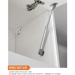 Cuisineandcie - Meuble haut de cuisine Eco Chene Naturel 1 porte relevable L 60 cm