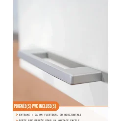 Cuisineandcie - Meuble haut de cuisine Eco Blanc 1 porte L 30 cm