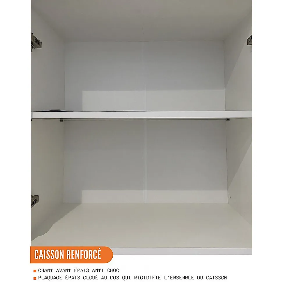 Cuisineandcie - Meuble haut de cuisine Eco Chene Naturel 1 porte L 30 cm