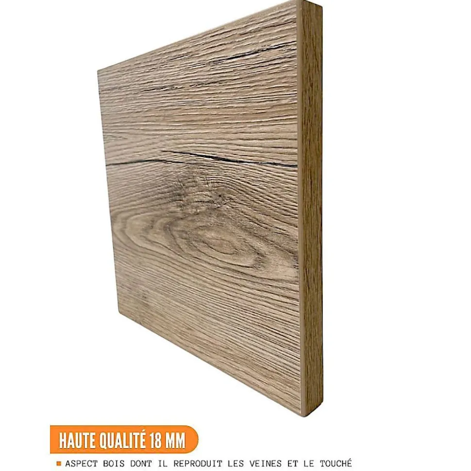 Cuisineandcie - Meuble haut de cuisine Eco Noyer Blanchi 1 porte relevable L 60 cm