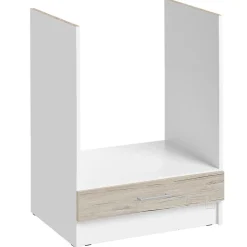 Cuisineandcie - Meuble pour four encastrable Eco Noyer Blanchi L 60 cm