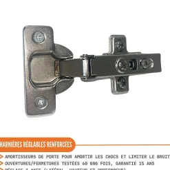 Cuisineandcie - Meuble sous-évier Eco Blanc Brillant 2 portes L 80 cm