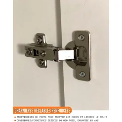 Cuisineandcie - Meuble sous-évier Eco Noyer Blanchi 2 portes L 80 cm