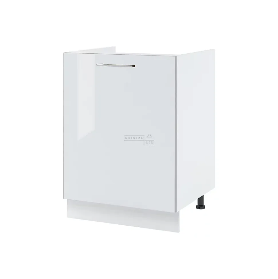 Cuisineandcie - Meuble sous-évier Bellissi Blanc Brillant 1 porte L 60 cm