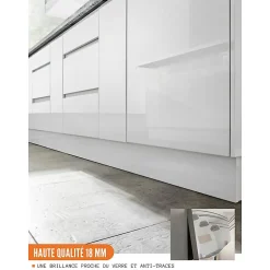 Cuisineandcie - Meuble sous-évier Bellissi Blanc Brillant 1 porte L 60 cm