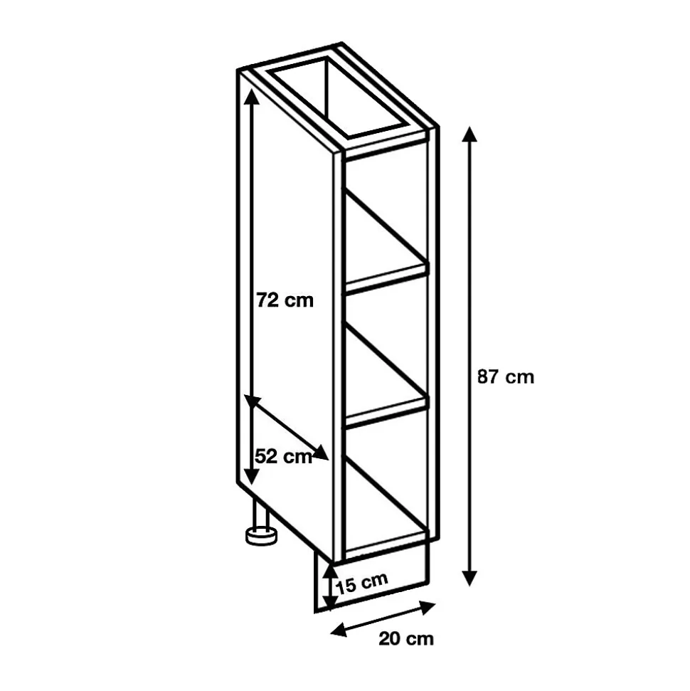 Cuisineandcie - Range bouteille Lovia Noir Mat L 20 cm