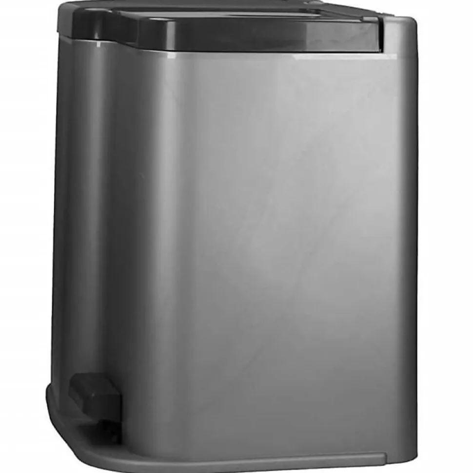 Curver Poubelle duo à pédale Deco Seaux intérieurs 15 L et 6 L Gris