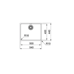 Cuve à monter sous plan 60cm inox Franke 471497 maris
