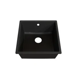 Cuve RESIROC - évier 1 bac sans égouttoir - 44 x 44 cm - Noire