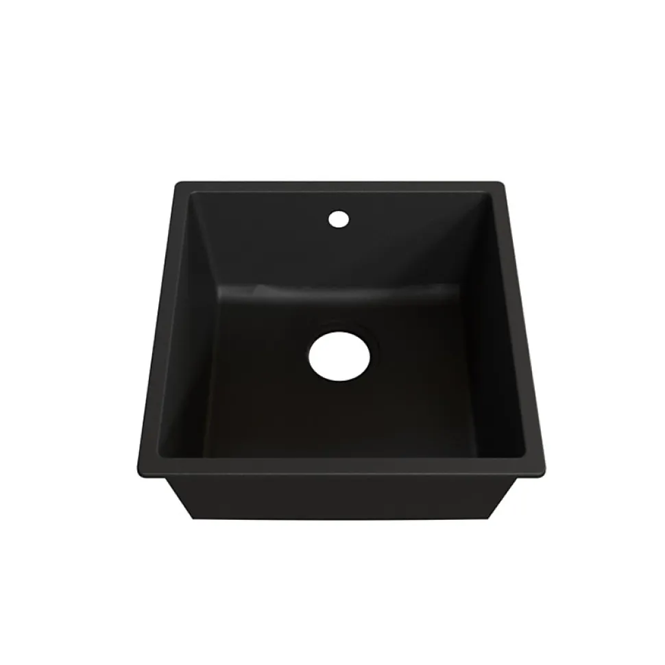 Cuve RESIROC - évier 1 bac sans égouttoir - 44 x 44 cm - Noire