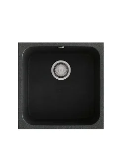 Cuve sous plan POALGI, GANDIA 193, Granit, Noir Basalt, 44 cm, 1 bac