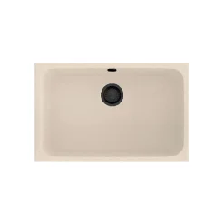 Cuve sous plan POALGI, GANDIA 195, Granit, Beige Pumice, 74 cm, 1 bac bonde noire