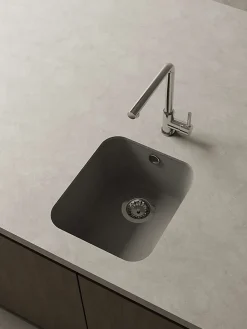 Cuve sous plan POALGI, GANDIA 192, Granit, Gris Ash, 38 cm, 1 bac