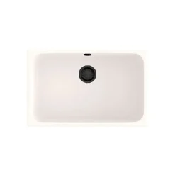 Cuve sous plan POALGI, GANDIA 195, Granit, Blanc Snow, 74 cm, 1 bac bonde noire