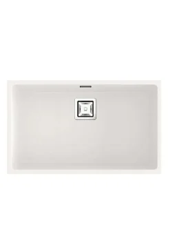 Cuve sous plan POALGI, ZIE 187, Granit, Blanc Snow, 75 cm, 1 bac