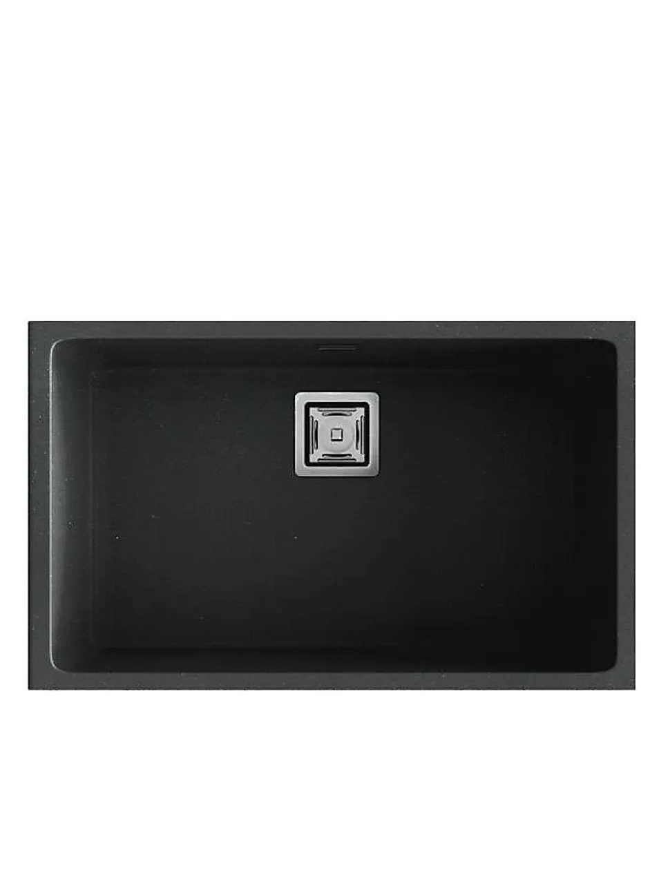 Cuve sous plan POALGI, ZIE 187, Granit, Noir Basalt, 75 cm, 1 bac