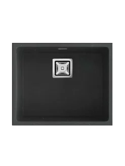 Cuve sous plan POALGI, ZIE 186, Granit, Noir Basalt, 55 cm, 1 bac