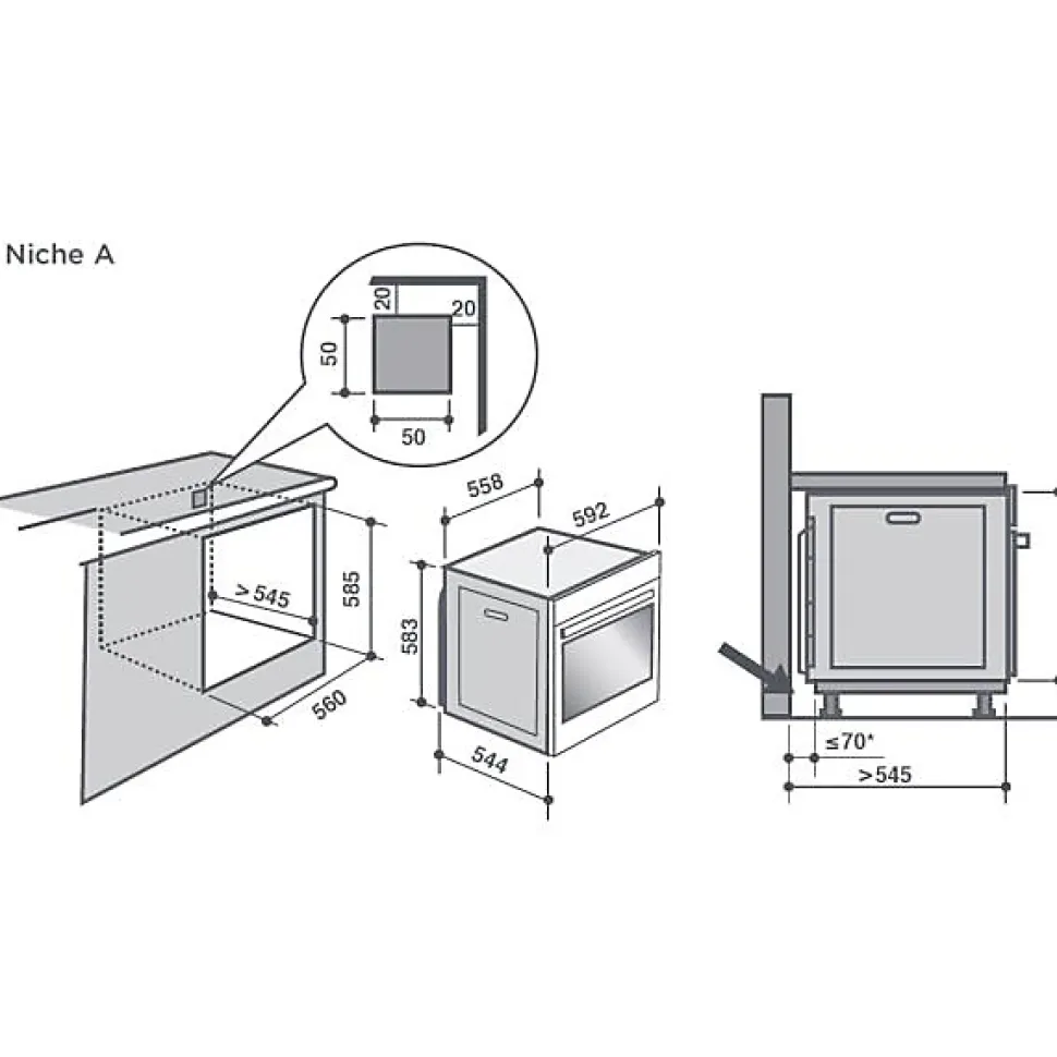 DE DIETRICH four multifonction pyrolyse DOP8360A