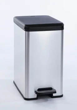 DECO SLIM BIN Poubelle rectangulaire à pédale 25L - Veba